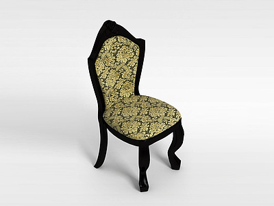 3d欧式古典餐椅模型