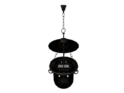 3d黑色吊灯免费模型