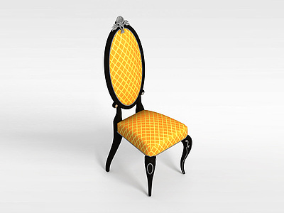 3d欧式古典布艺椅子模型