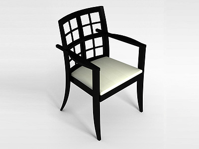 3d中式古典实木椅模型