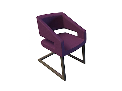 紫色椅子模型