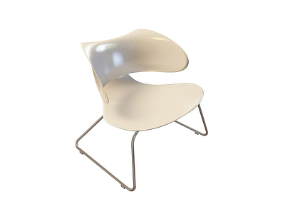 白色休闲椅模型3d模型