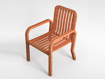 3d休闲实木椅子模型