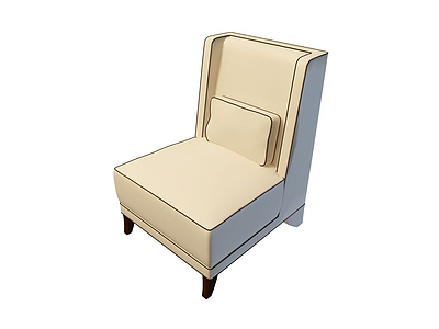 高档真皮沙发椅模型3d模型