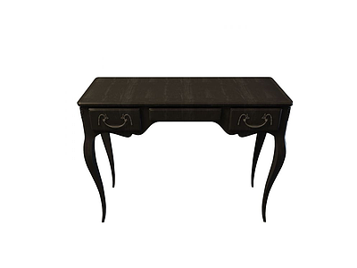 黑木书桌模型