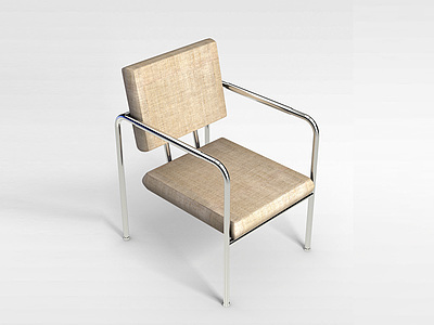 3d铁艺布艺椅子模型
