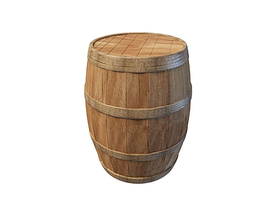 木桶模型3d模型