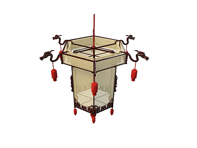 中式灯笼模型
