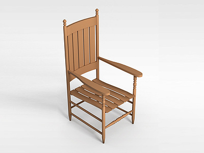 中式田园椅模型3d模型