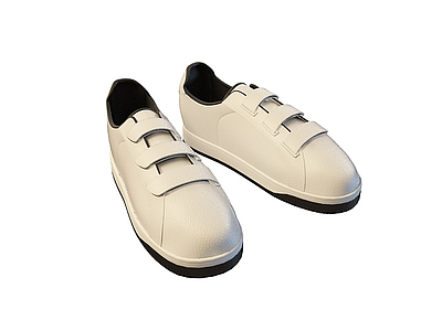 运动小白鞋模型3d模型