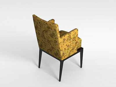 3d实木布艺椅子模型