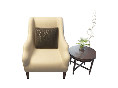 客厅休闲桌椅模型3d模型