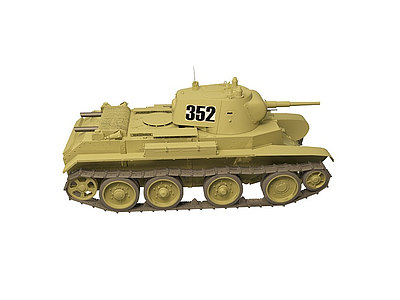 3d苏联BT-7<font class='myIsRed'>快速坦克</font>模型