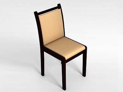 3d中式软座餐椅模型