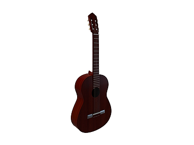 木吉他模型3d模型