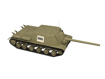 3d苏联<font class='myIsRed'>ISU-130反坦克</font>模型