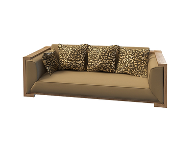 现代三人沙发模型3d模型