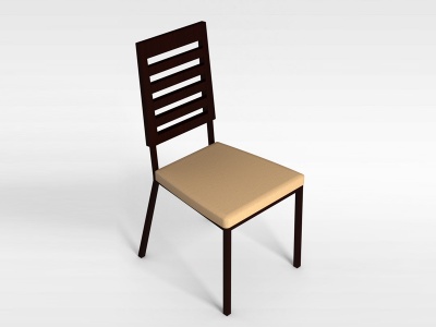 3d实木餐厅椅模型