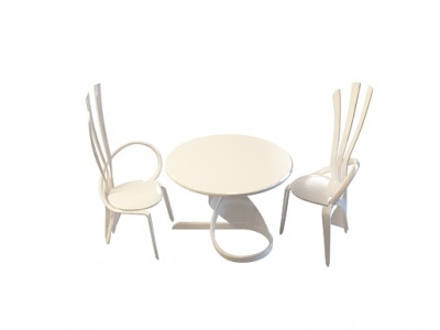 简欧休闲桌椅模型3d模型