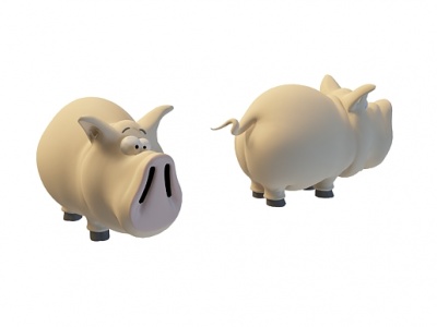 3d卡通小猪猪模型