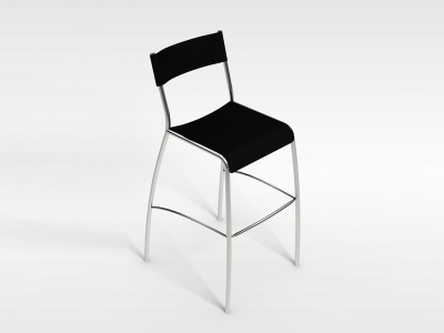 现代不锈钢吧椅模型3d模型