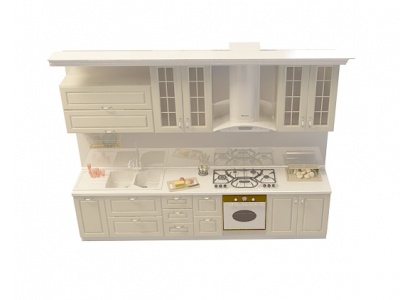 现代厨房橱柜模型