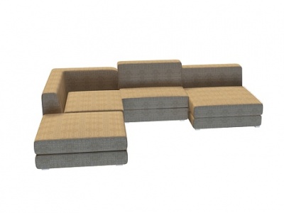 现代U型沙发模型3d模型