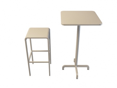 单人桌椅模型3d模型