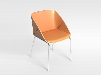 浅橘黄色椅子模型3d模型