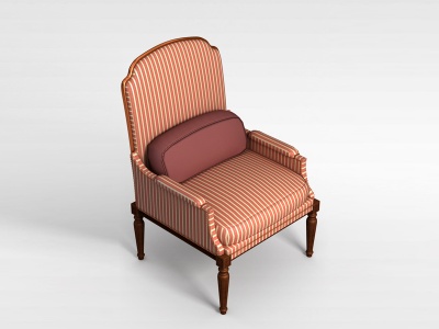 欧式布艺商务椅模型3d模型