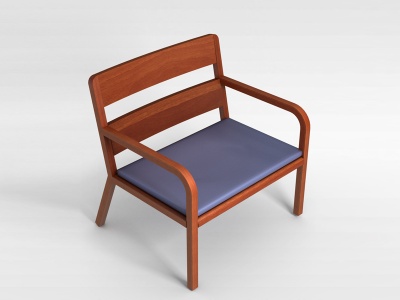 3d实木老人椅模型