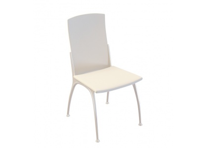 3d现代不锈钢腿餐椅免费模型