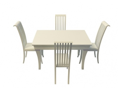 家庭餐桌椅组合模型