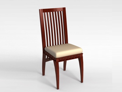 3d木质餐厅椅模型