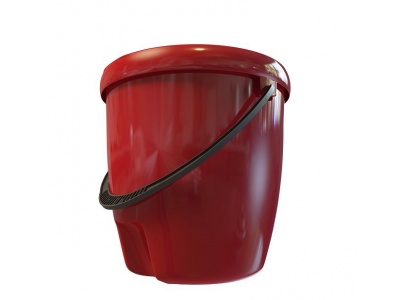 红色塑料桶模型3d模型