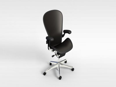黑皮升降办公椅模型3d模型