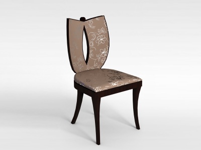 3d简易欧式餐椅模型