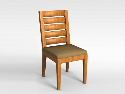 浅色木高背椅模型3d模型