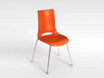 橙色塑料椅子模型3d模型