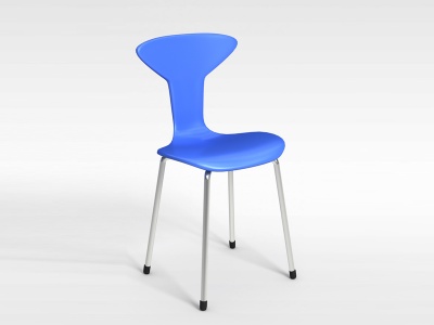 3d蓝色休闲椅子模型