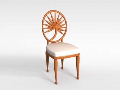 3d木质软座椅模型