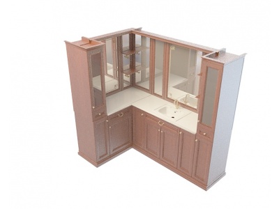 木制橱柜模型3d模型