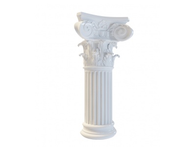 3d欧式浮雕柱子模型