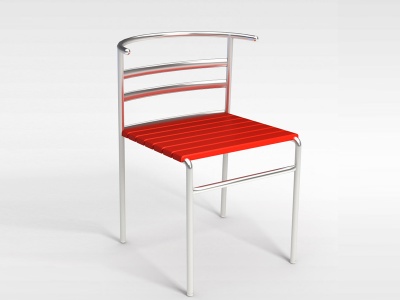 3d红色现代椅模型