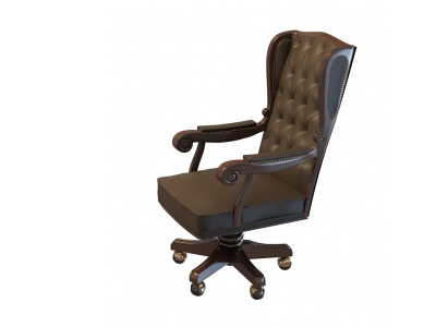 豪华欧式办公椅模型3d模型