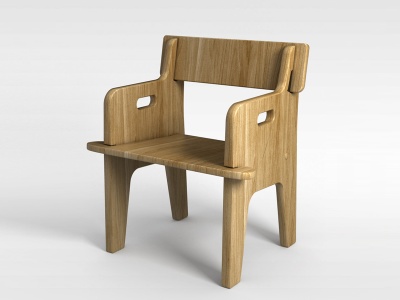 儿童木椅模型3d模型