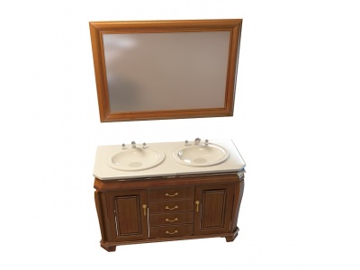 古典洗手台柜模型3d模型