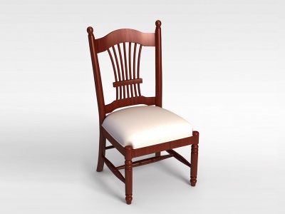 3d欧式实木餐厅椅模型