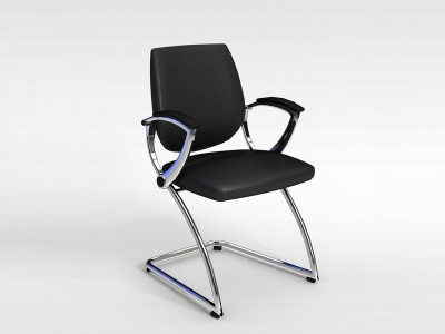 3d钢制弓形椅模型