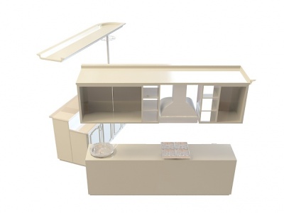 高档厨房橱柜模型3d模型